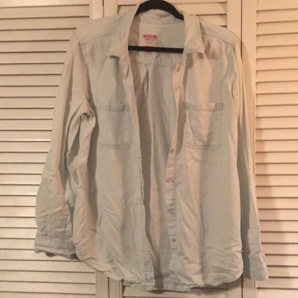BOGO on my closet! Light wash boyfriend jean shirt